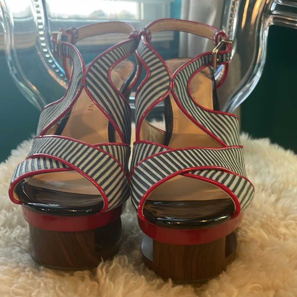 Gianni Bini super sexy red white and blue platform stiletto heel SZ 7.5 - Picture 2 of 8